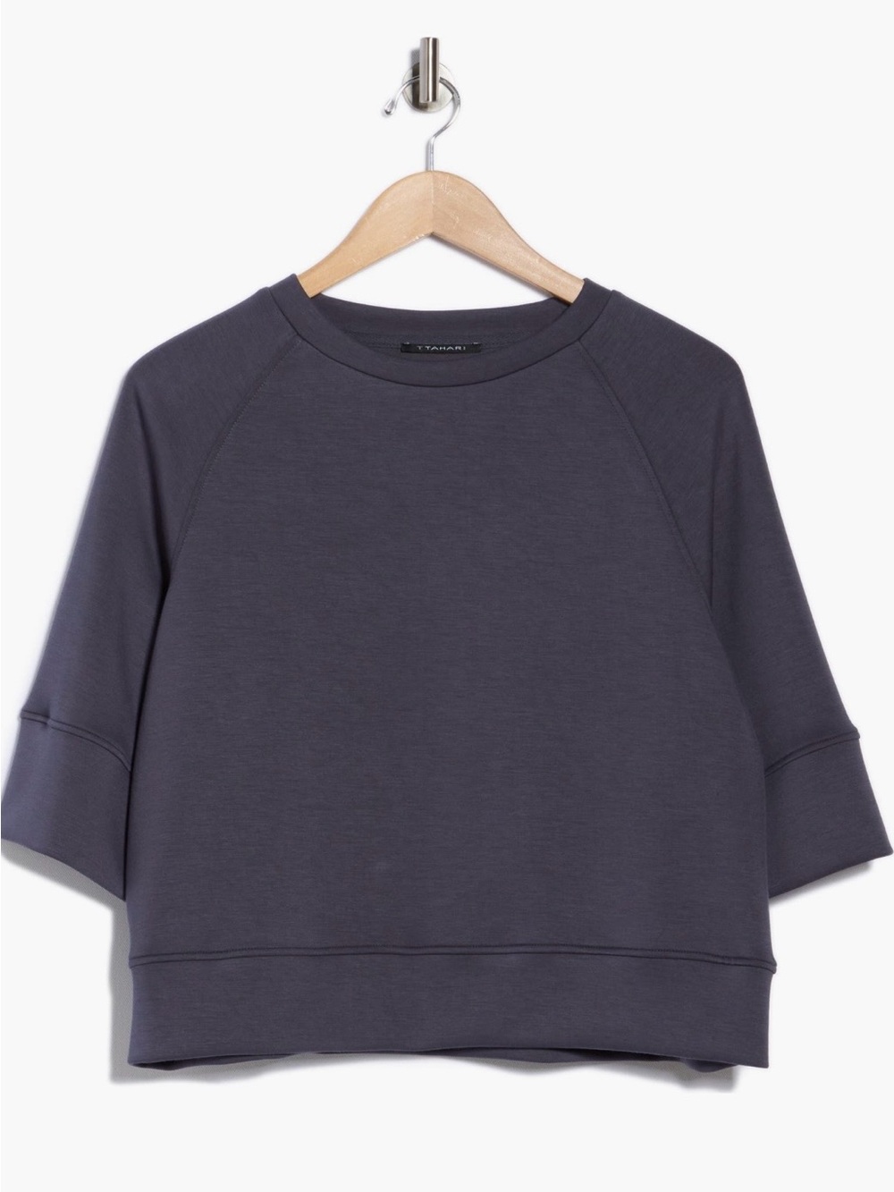 T Tahari Two-Piece Lounge Set — Crop Top (S) + Wide Leg Pants (M)